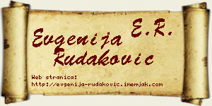 Evgenija Rudaković vizit kartica